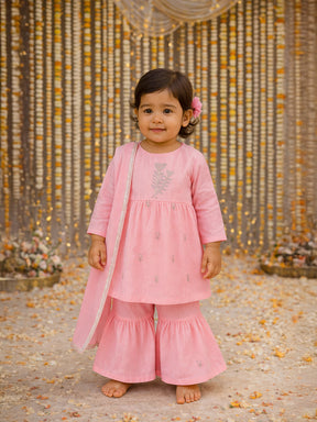 Pink Sharara Set with Dupatta
