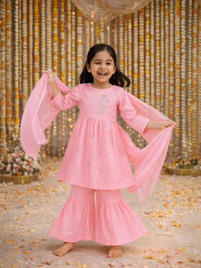 Pink Sharara Set with Dupatta