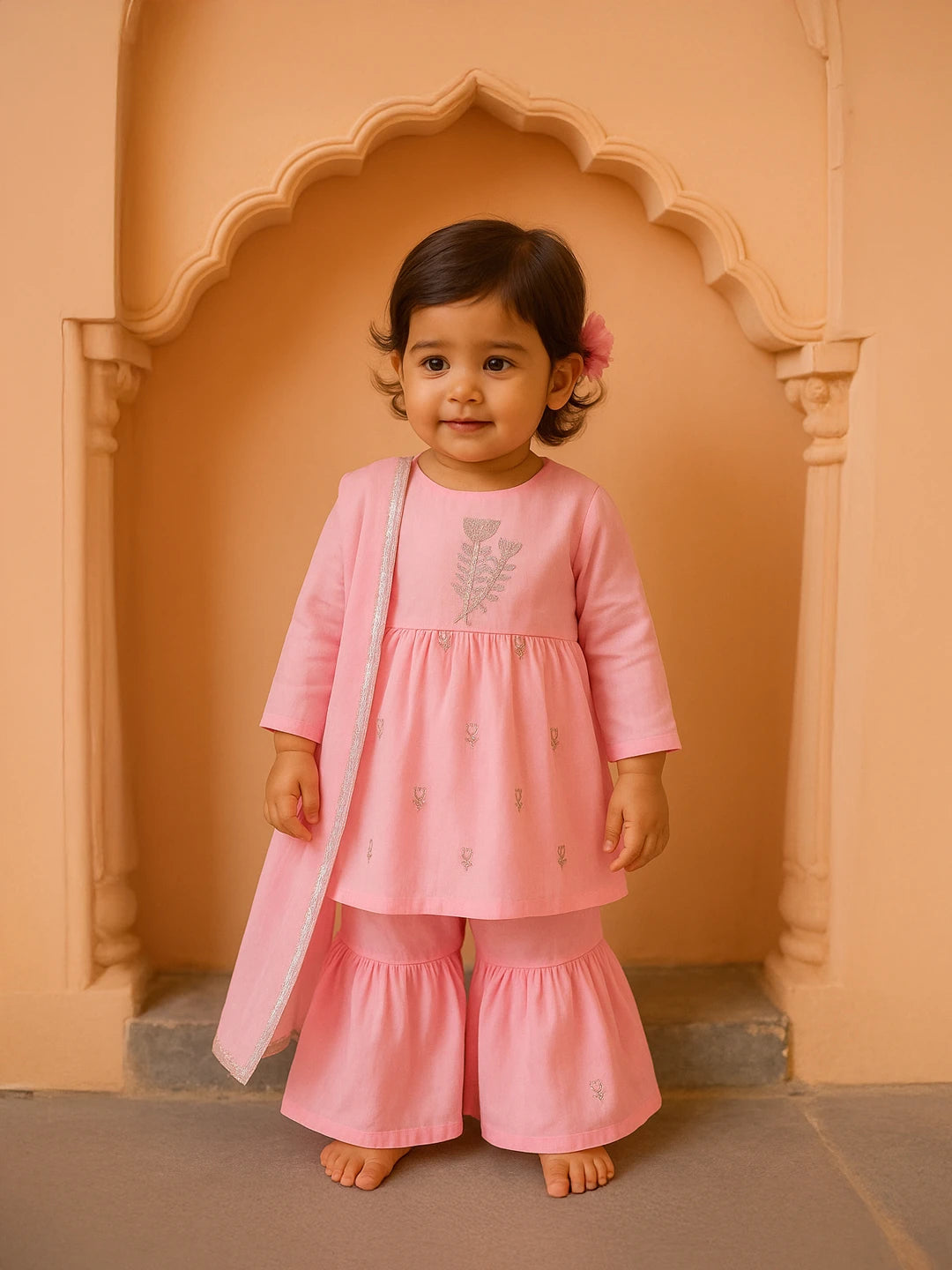 Pink Sharara Set with Dupatta