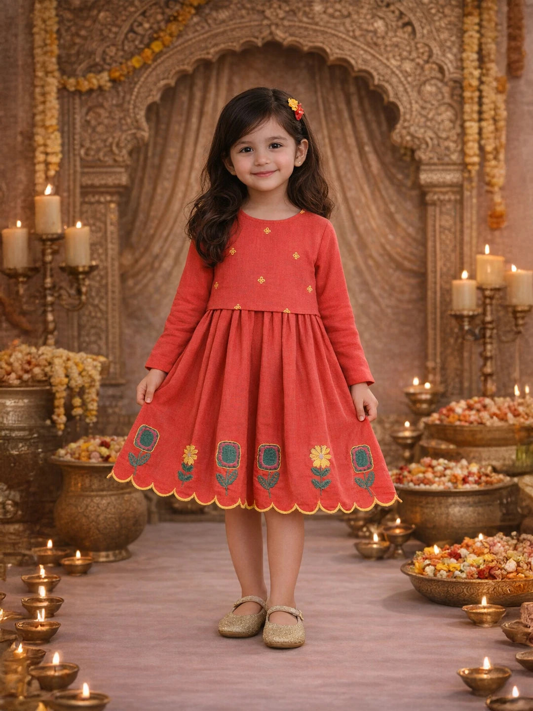 EMBROIDERED DRESS