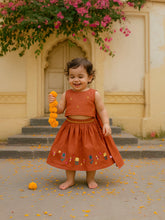 Red Embroidered Skirt Top Dupatta Set