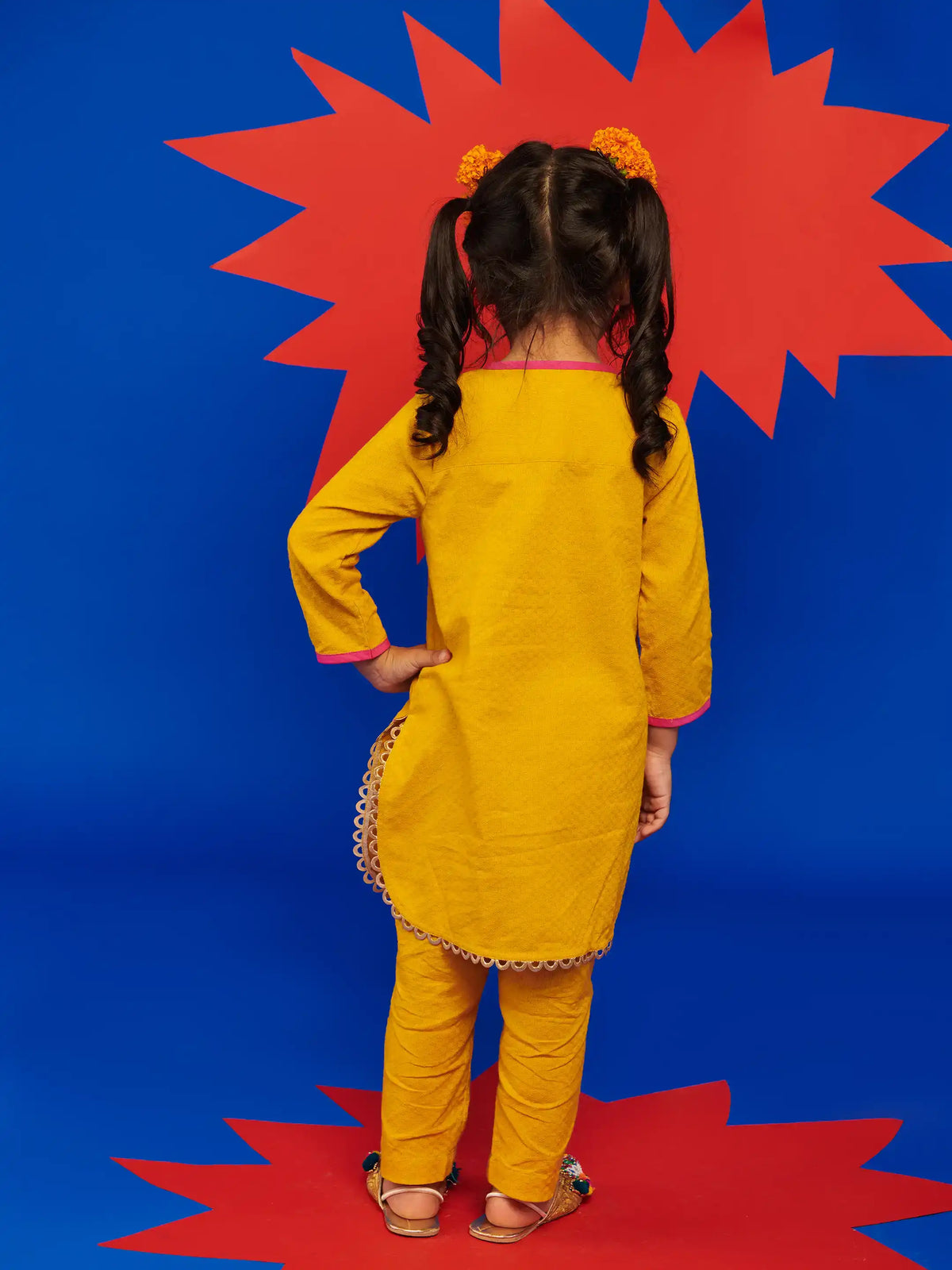 Kesari Tassel Girls Kurta Set Somersault