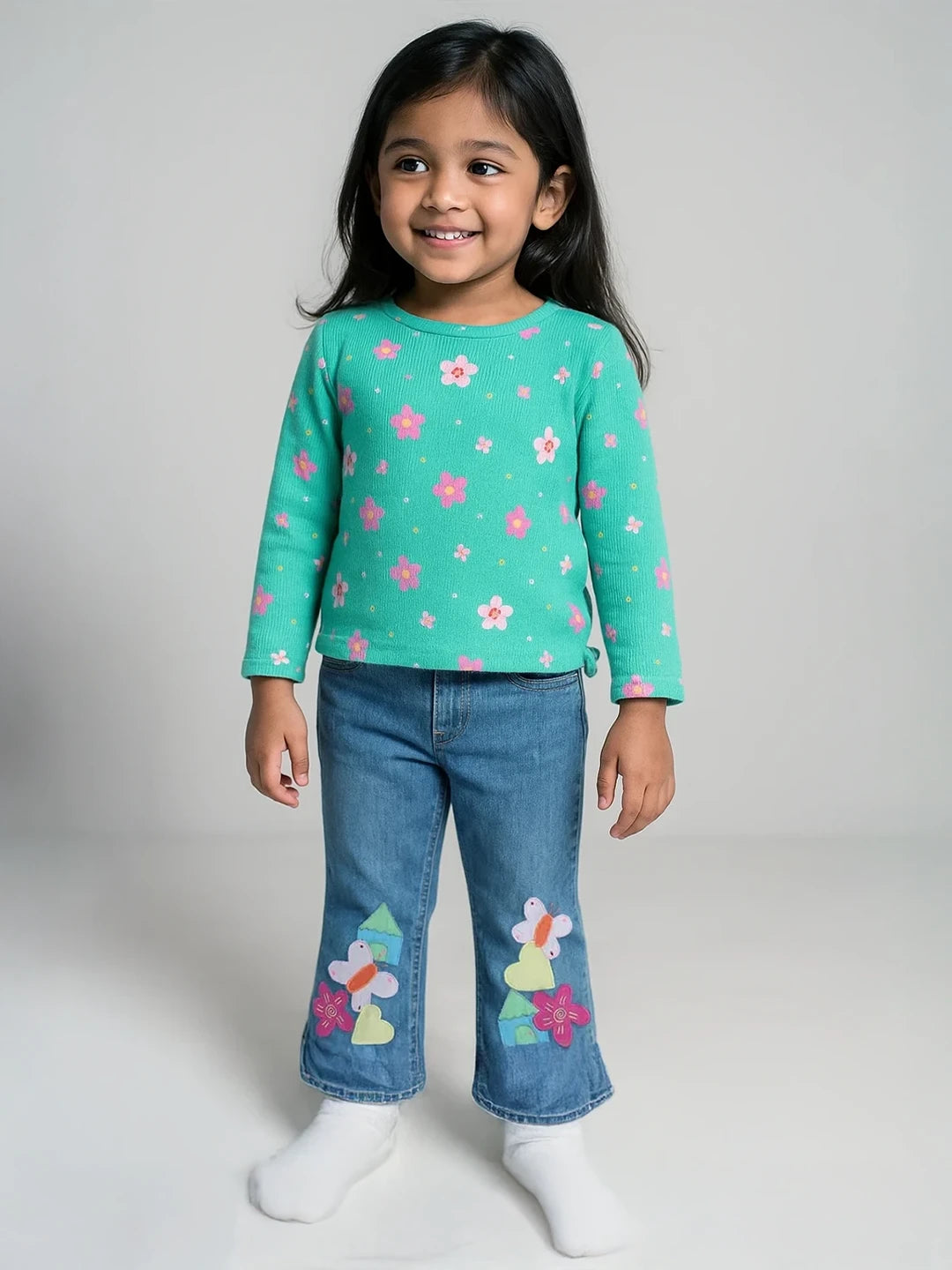 Flower Party Top & Pants Set