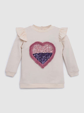 Shimmery Heart Sweat & Joggers Set