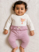 Little Birdy Embroidered Cotton Tee & Pants Set