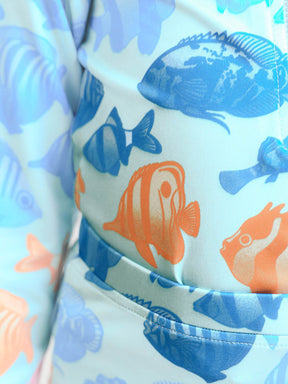 Fishes Two Piece Girls Swimsuit