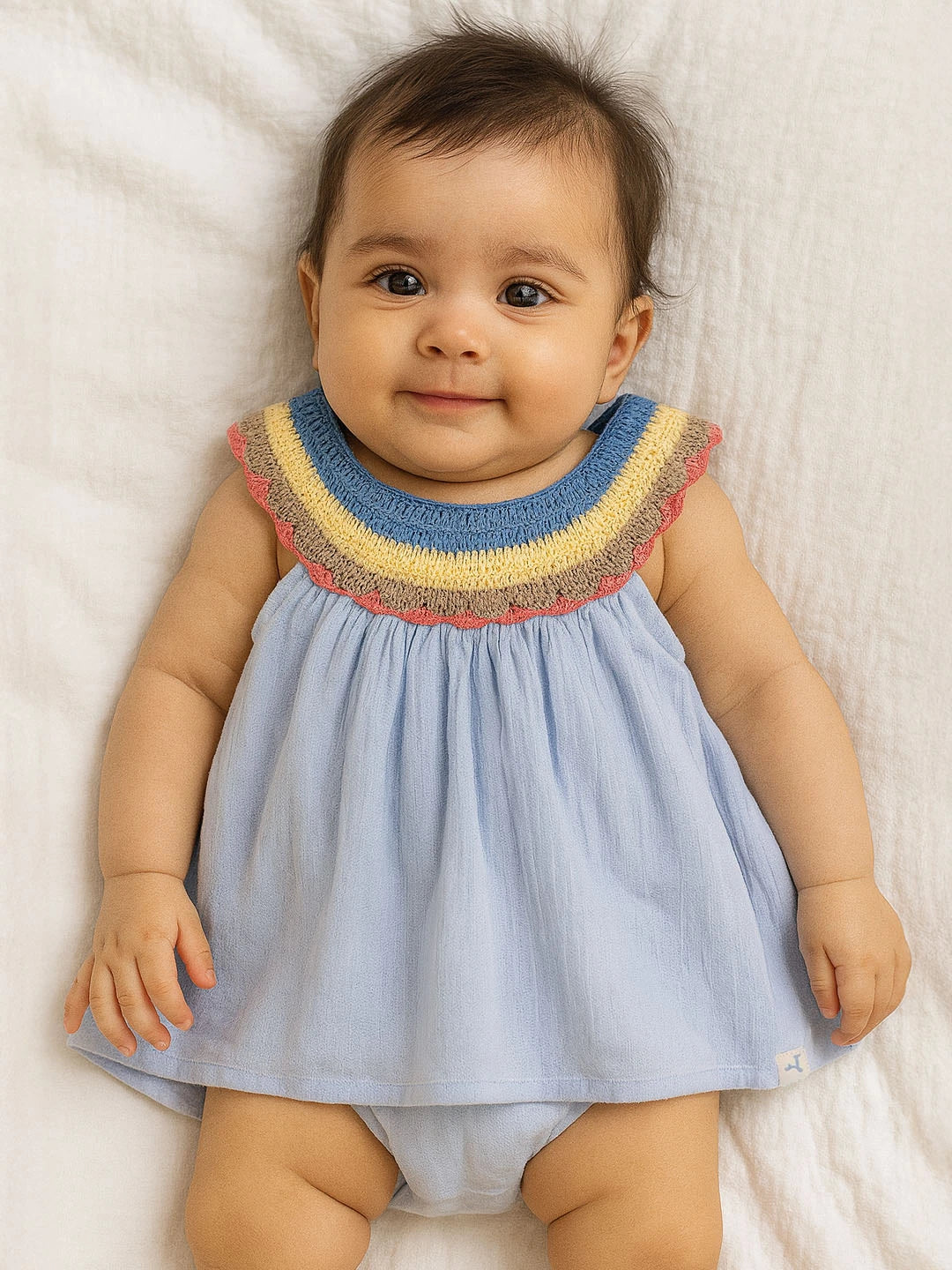 Sky Crocheted Cotton Top