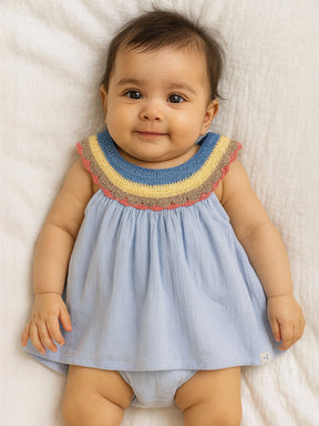 Sky Crocheted Cotton Top