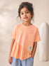 Peach Ruffle Cotton Top