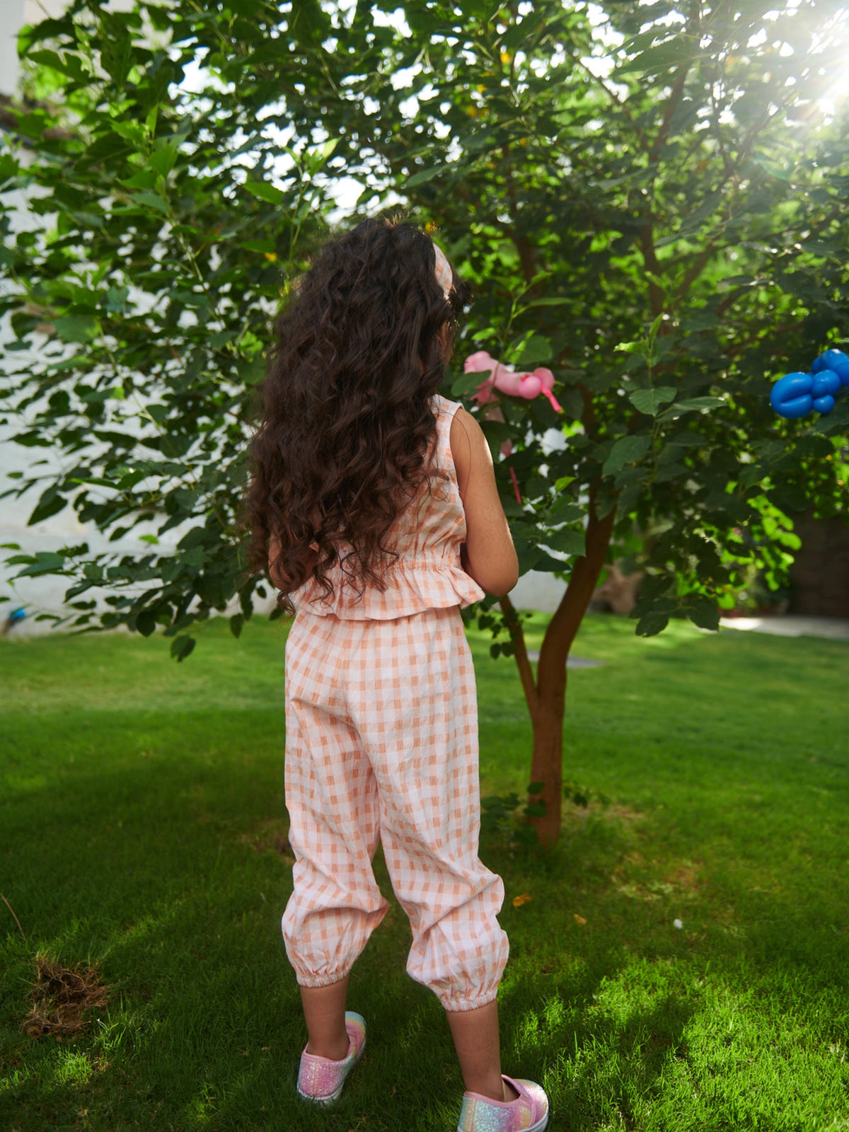 Peachy Gingham Magnolia Set Somersault