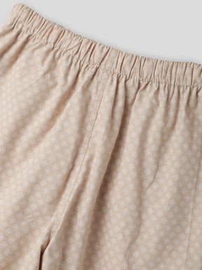 Printed Beige Bermuda Somersault