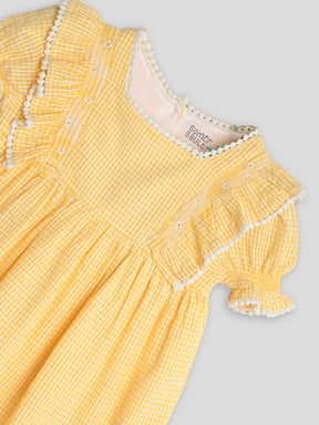 Citrus Gingham Dress with Bloomers Somersault
