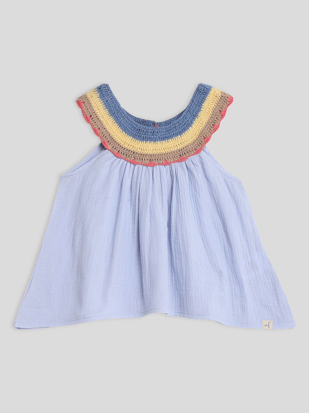 Sky Crochet Flouncy Top Somersault