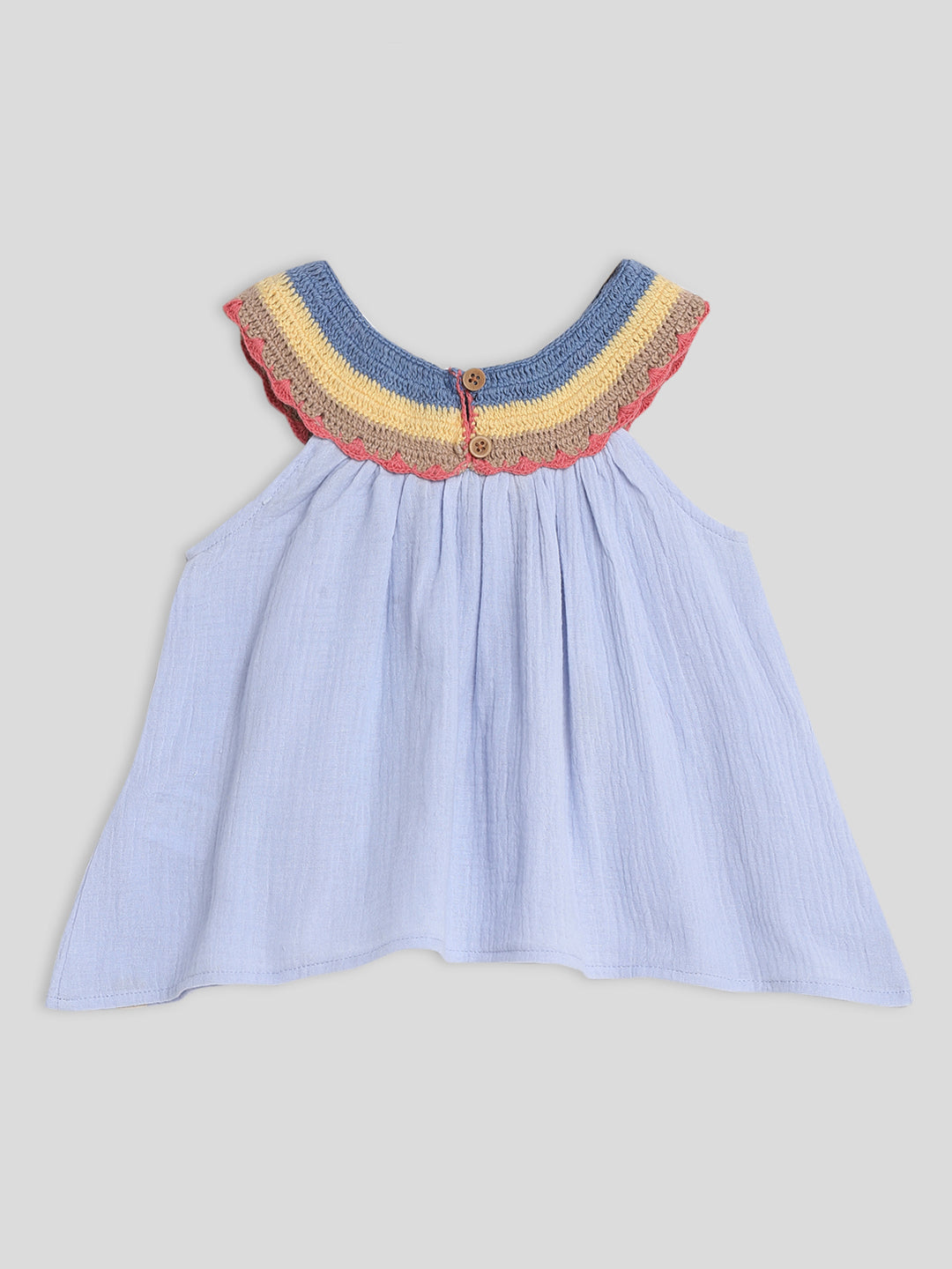 Sky Crochet Flouncy Top Somersault