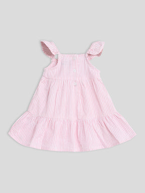 Pink Gingham Embroidered Dress Somersault