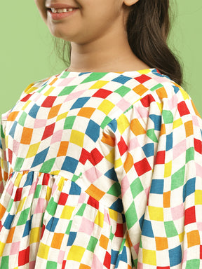 Crooked Check Top & Shorts Set Somersault