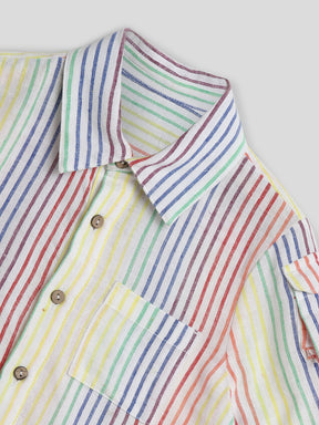Fruity Sherbet Stripe Shirt & Short Set Somersault
