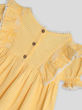 Citrus Gingham Dress with Bloomers Somersault