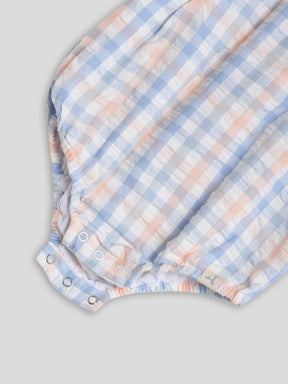 Blueberry Orange Checks Bodysuit with Hat Somersault