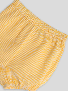 Citrus Gingham Dress with Bloomers Somersault