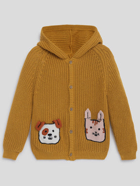 Knitted Chunky Hooded Cardigan Somersault