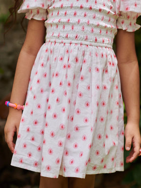 Pink Paisley Smocked Dress Somersault