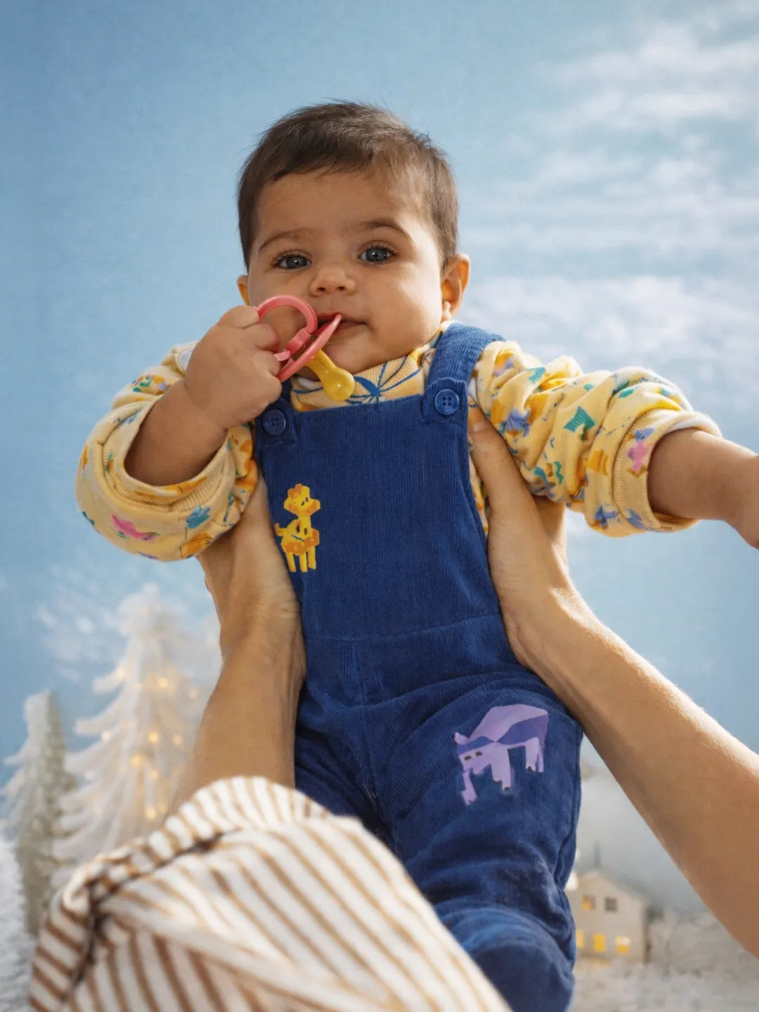 Pixel Animal Bodysuit & Dungaree Set