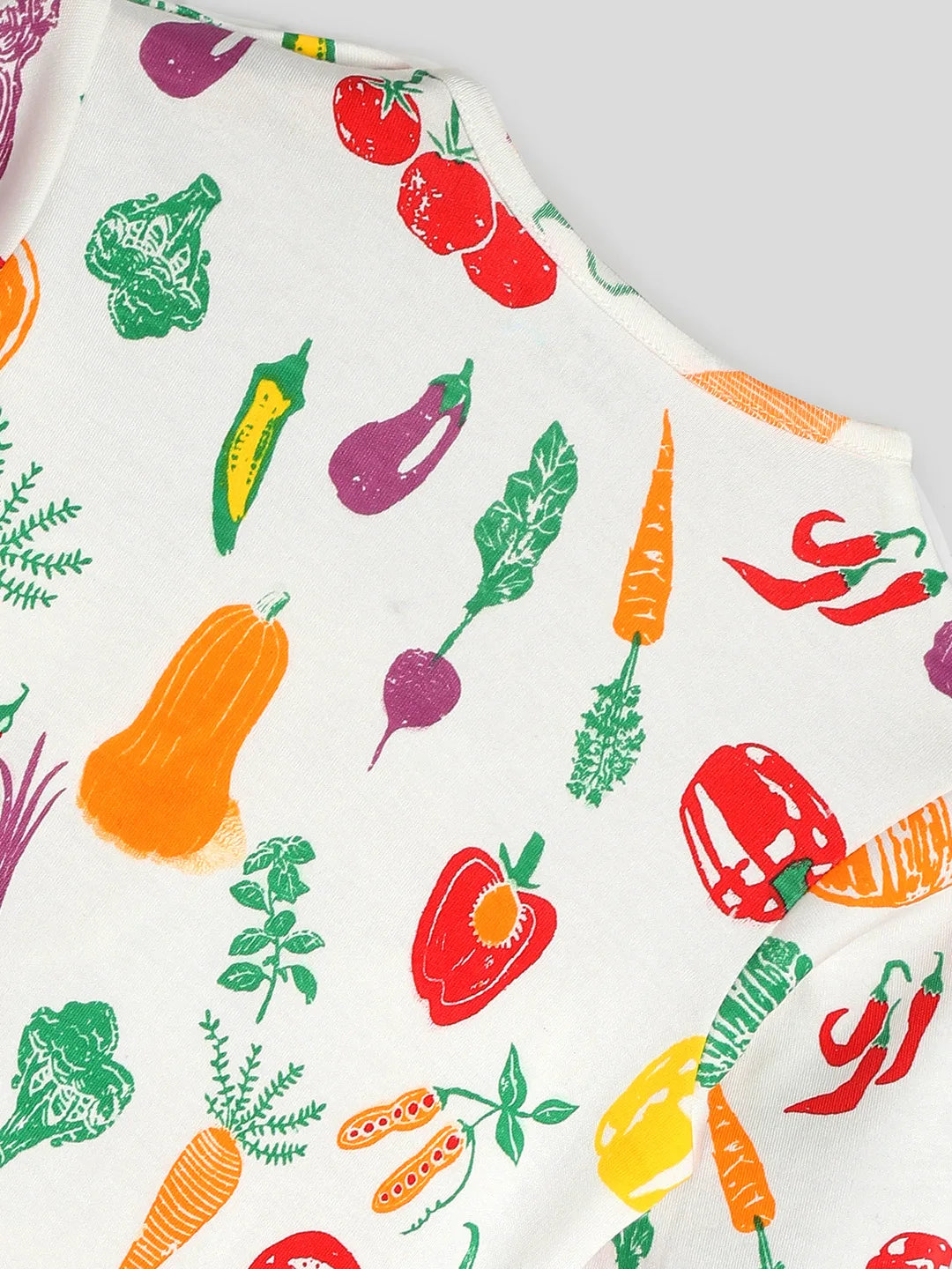 Veggies Printed Cotton Sleepsuit