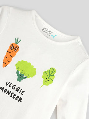 Veggie Monster Footed Cotton Sleepsuit