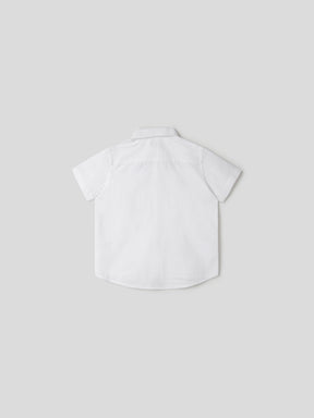 White Shirt With Pocket Square Somersault
