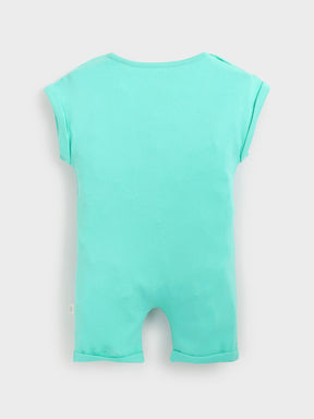 Girl Half Sleeve Romper Green 1484