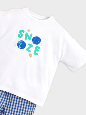 Boy Non matching Nightsuit White 1443