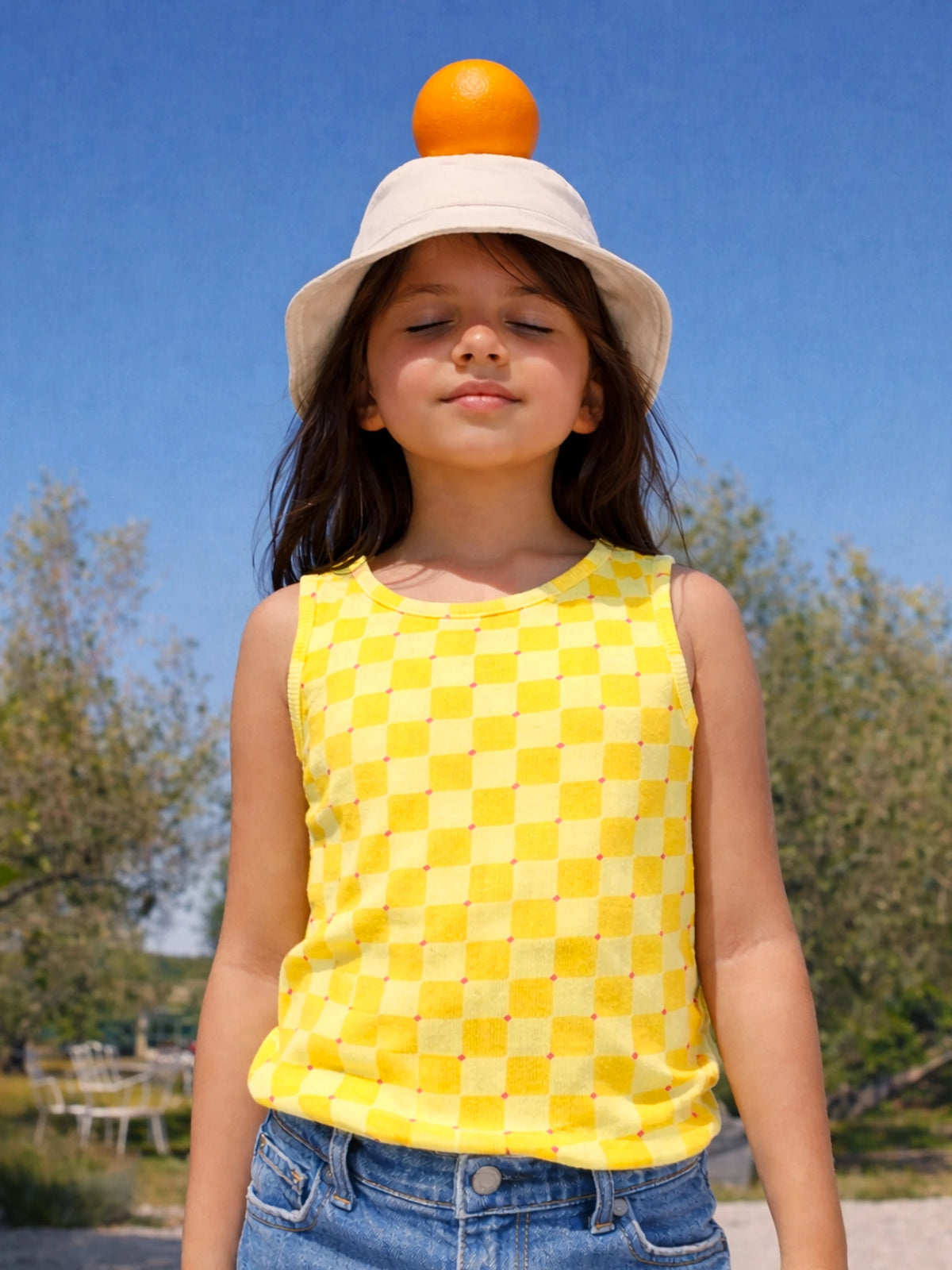 Yellow Sleeveless Ribbed Top