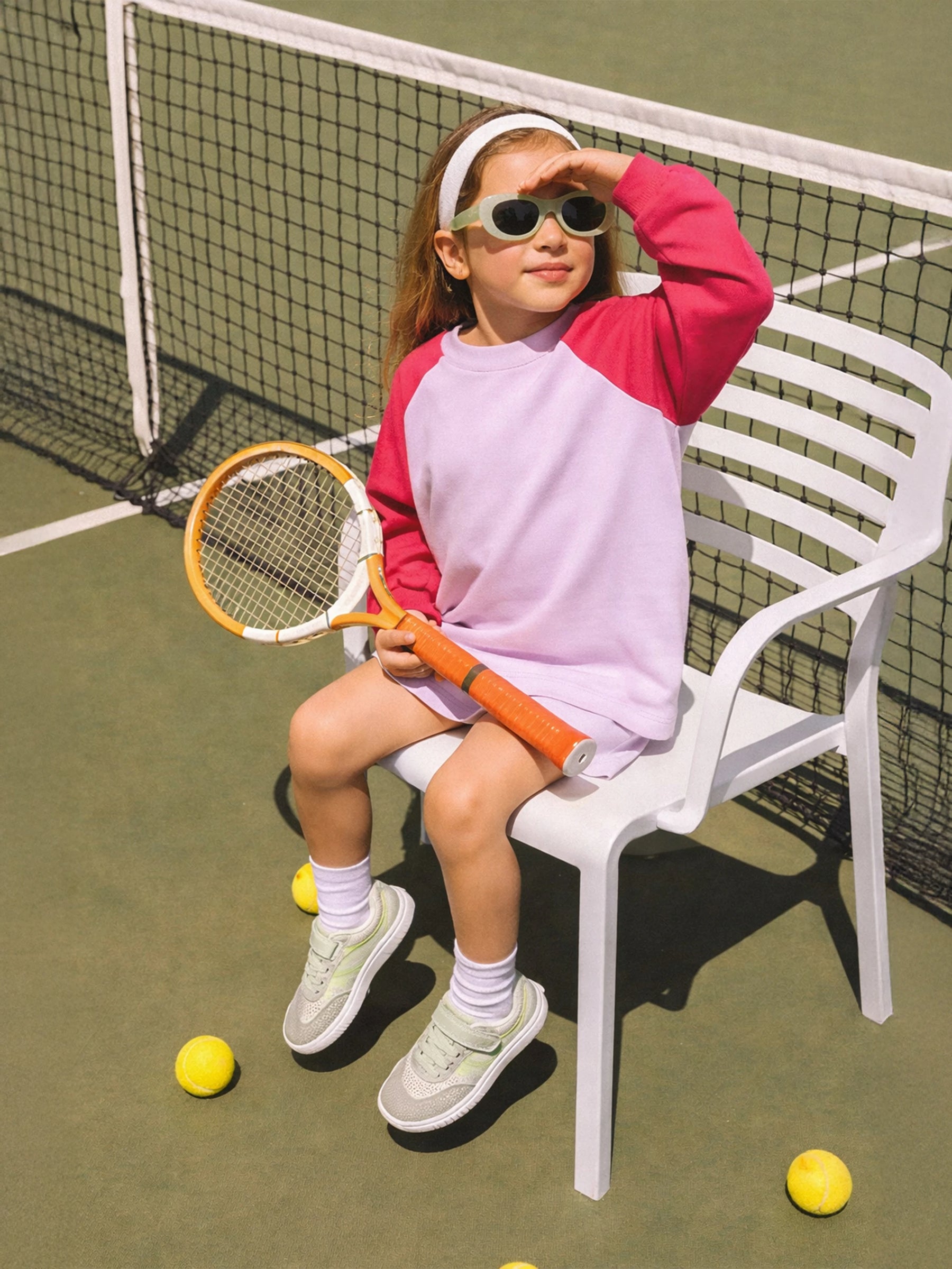 Lilac & Pink Raglan Sleeve top