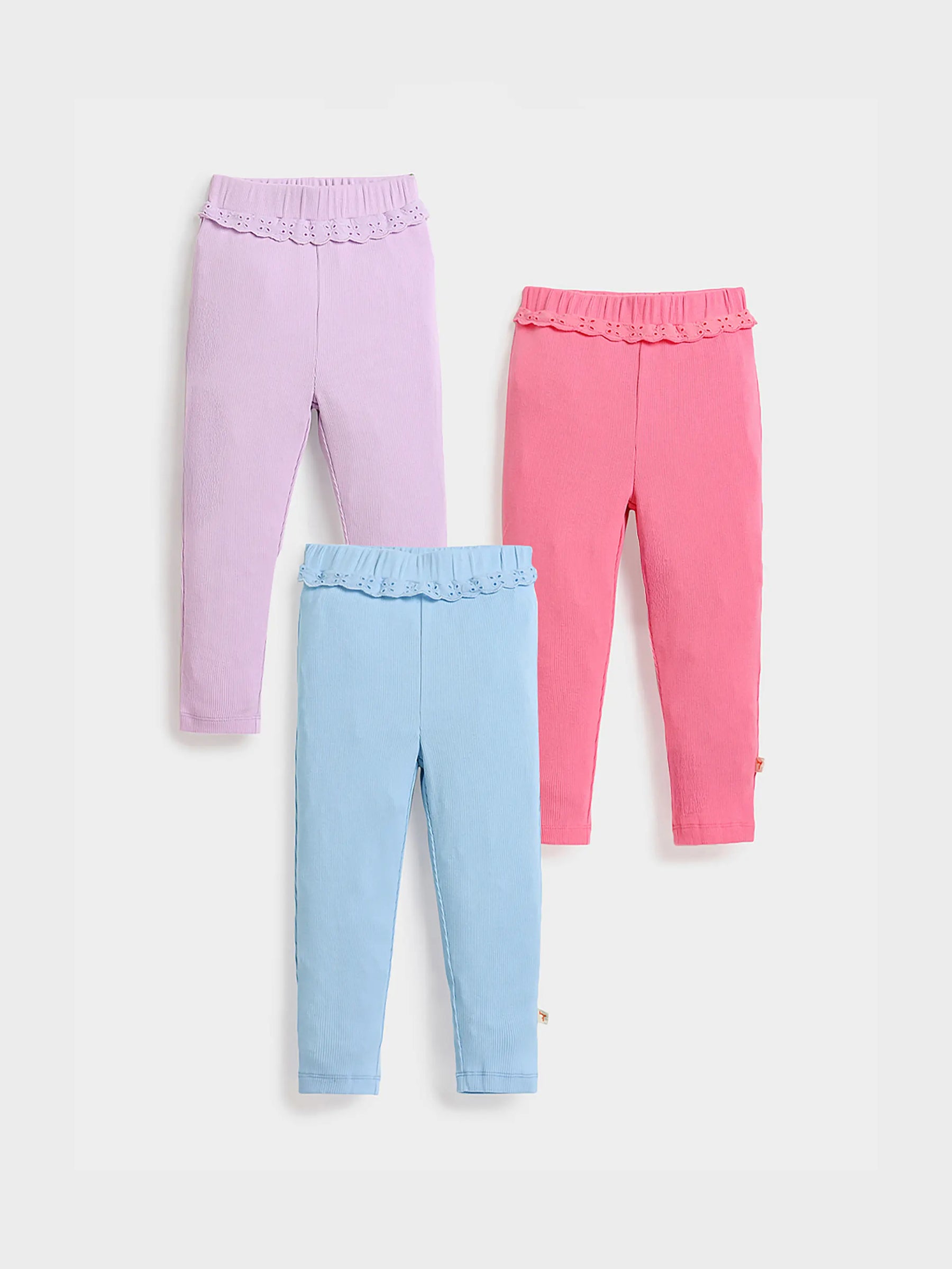 Assorted Soda Cotton Leggings- Pack of 3