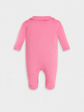 Blush Sniggle Embroidered Sleepsuit