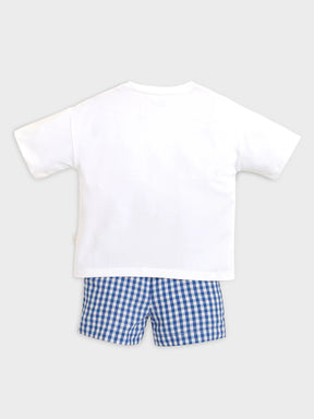 Boy Non matching Nightsuit White 1443