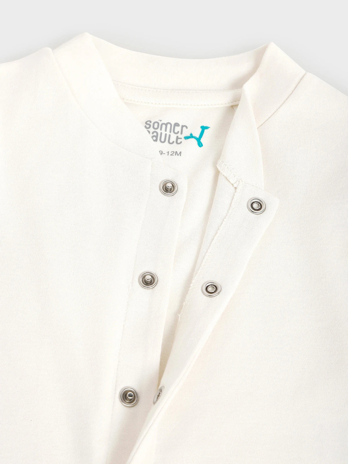 Ivory Sports Patch Footed Sleepsuit