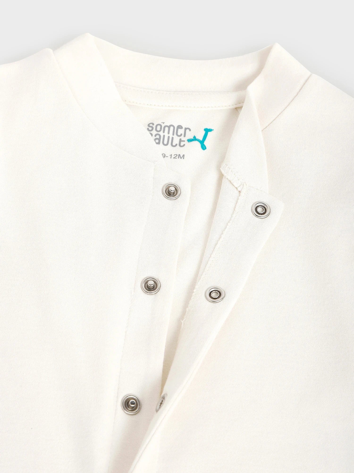 Ivory Sports Patch Footed Sleepsuit