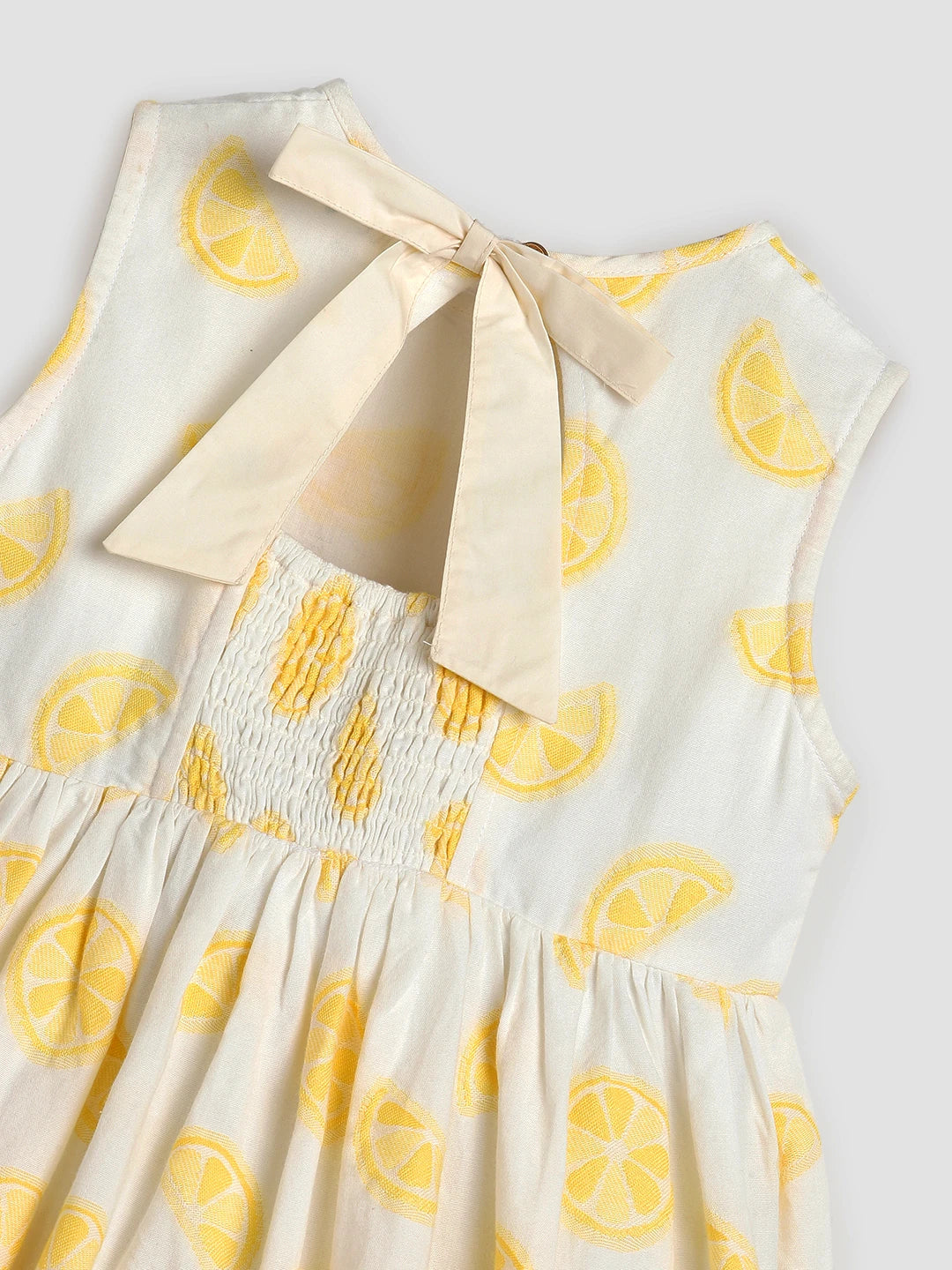 Lemon Print Sleeveless Dress