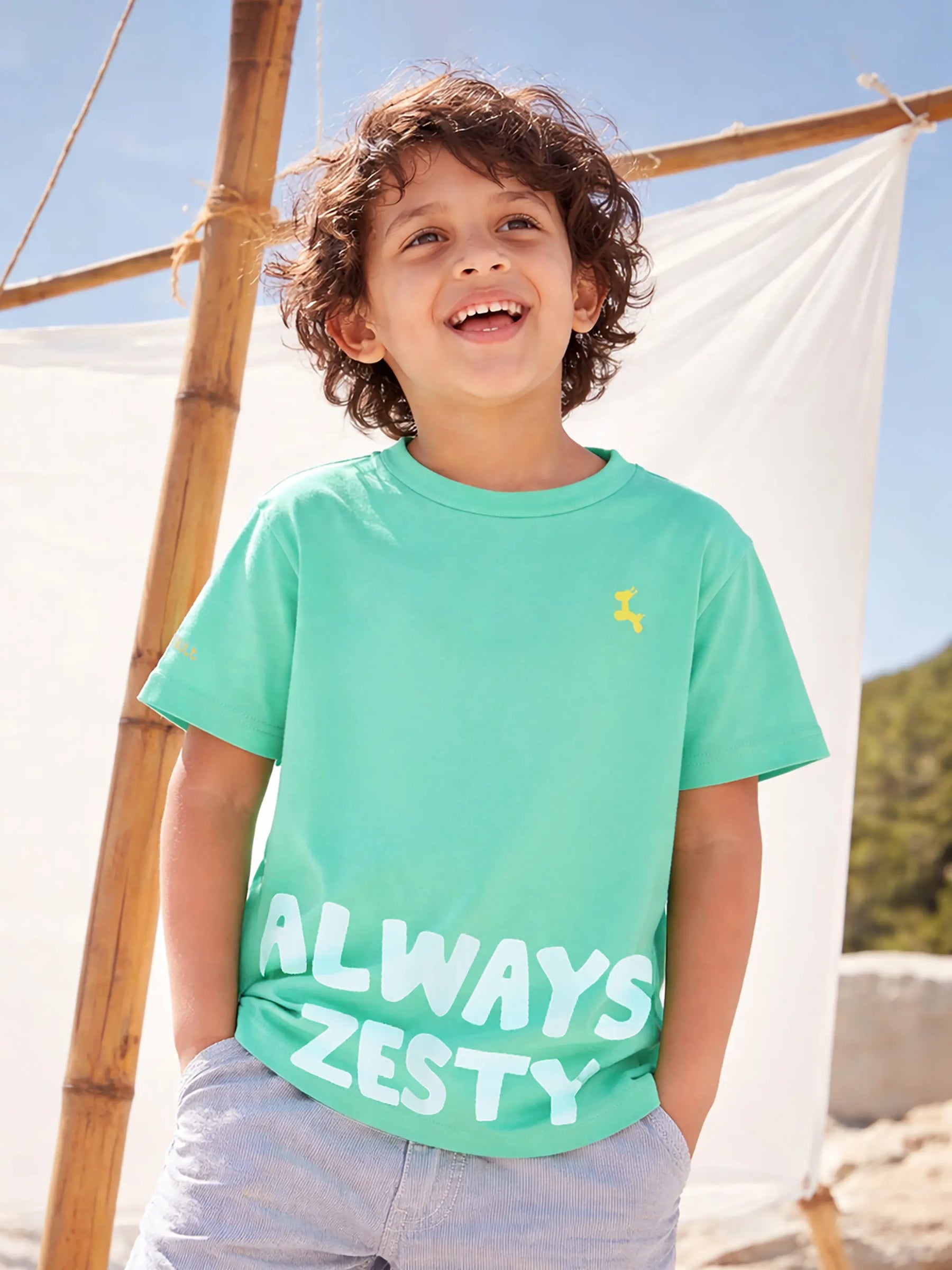 Boy Half Sleeve T-shirt Green 1525