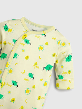 Snuggle Fit Printed Cotton Sleepsuit - Footed