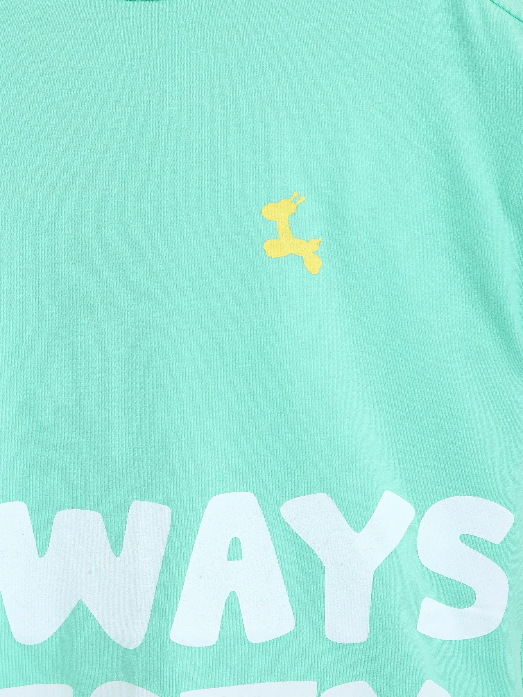 Girl Half Sleeve T-shirt Green 1525