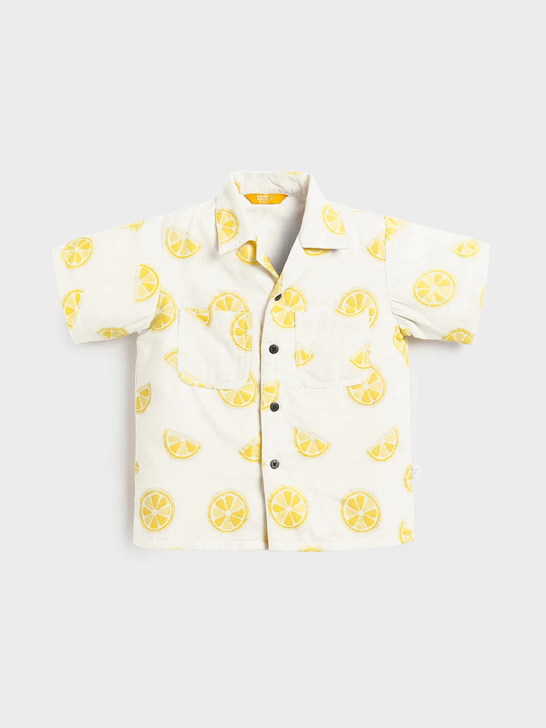Lemon Print Short Sleeve Shirt
