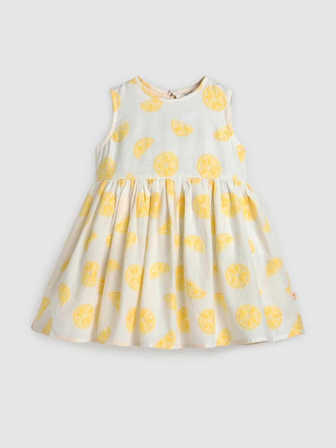 Lemon Print Sleeveless Dress