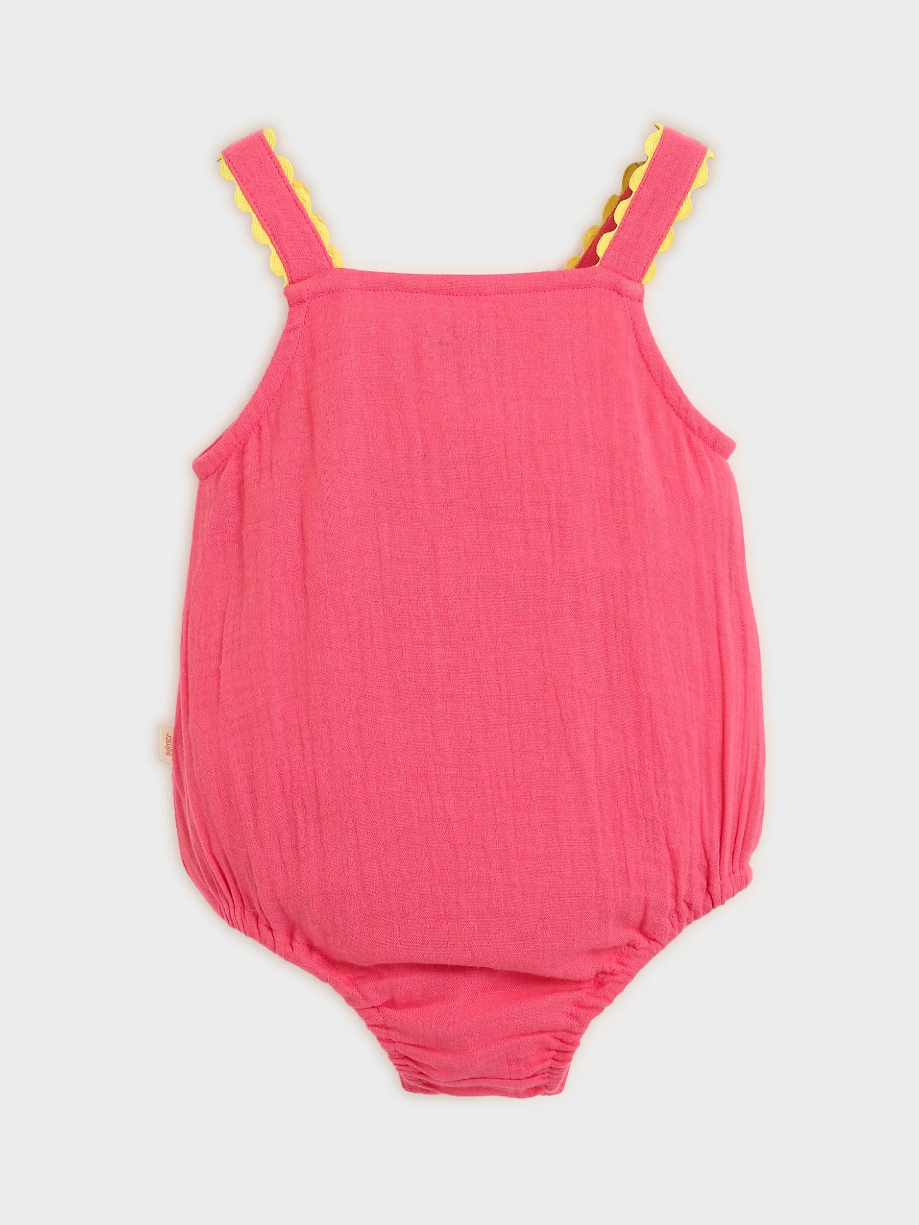 Coral Pocket Detail Baby Bodysuit