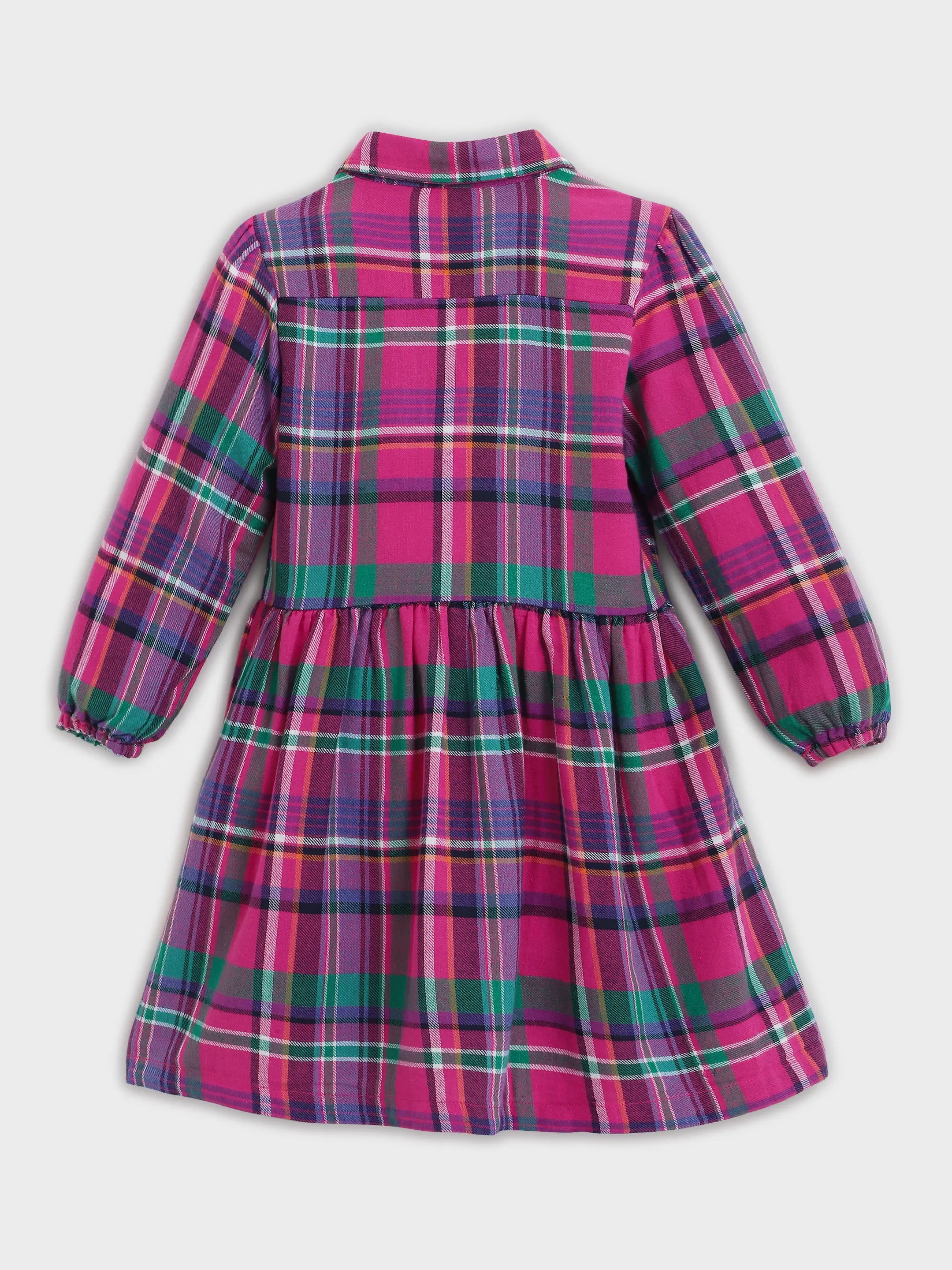 Checkered Shirt Dress
