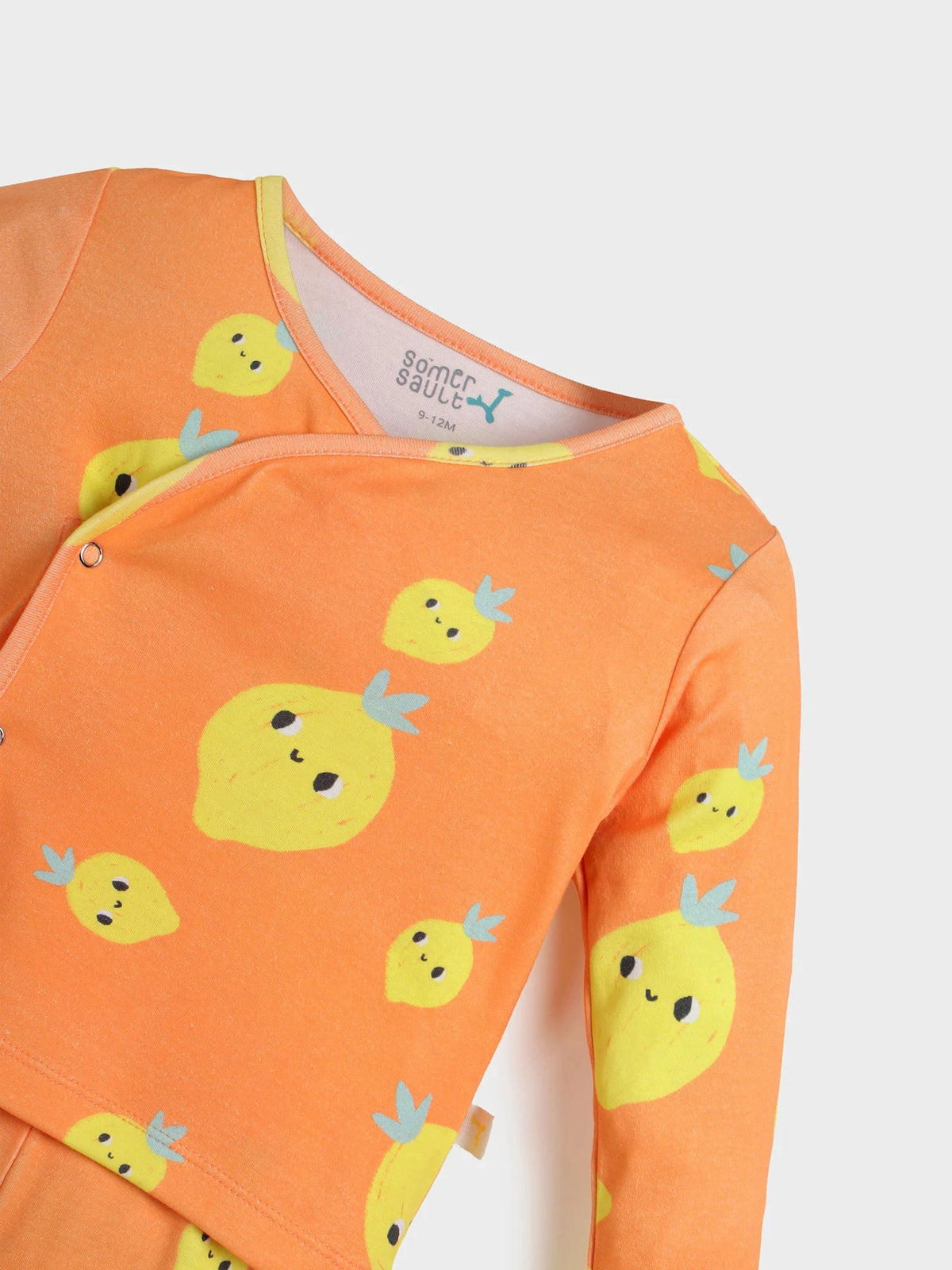 Orange Citrus Print Baby Girl Co-Ord Set