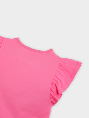 Snooze Pink Tee & Gingham Shorts Set