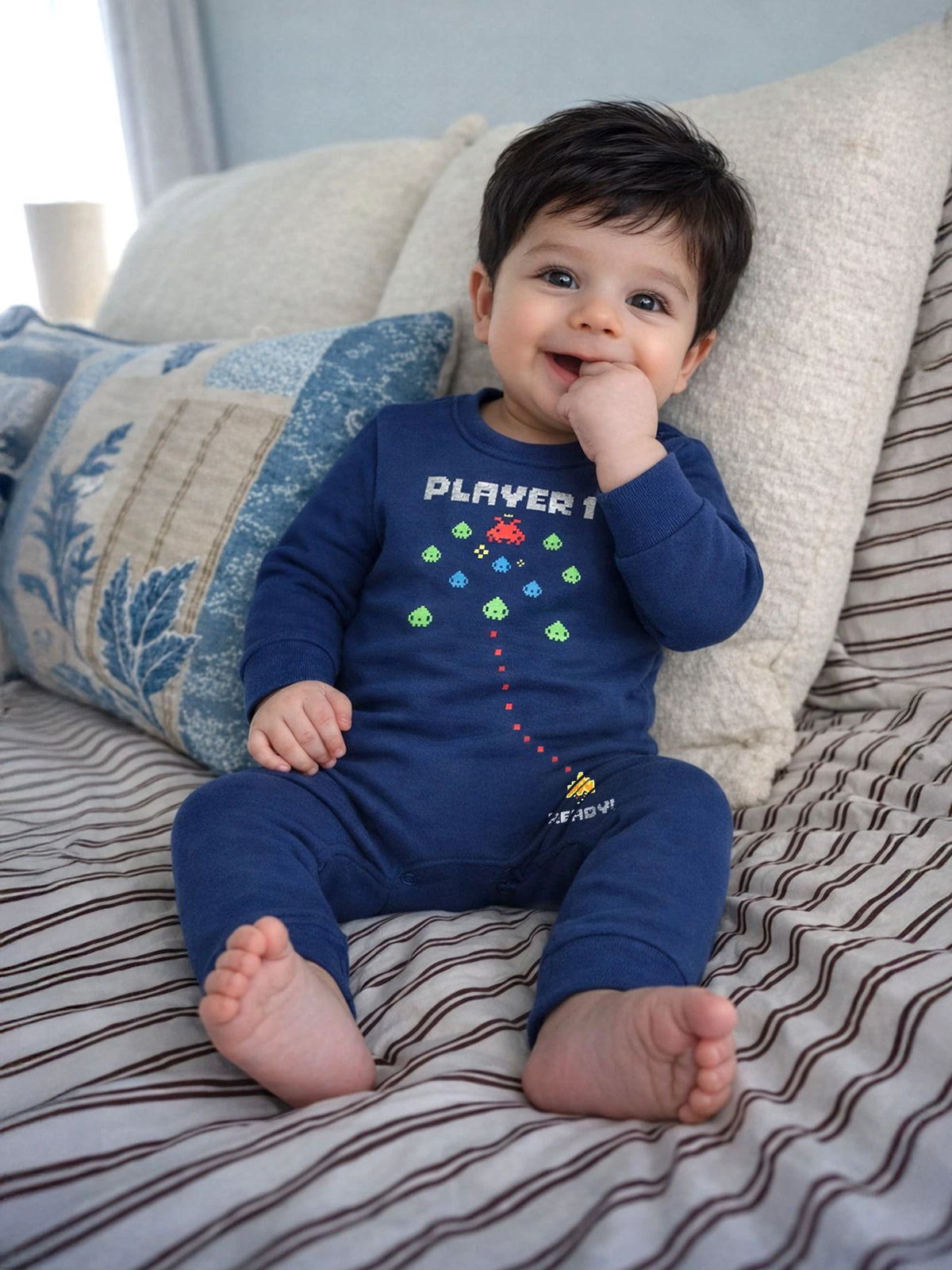 Ready To Play Printed Cotton Sleepsuit